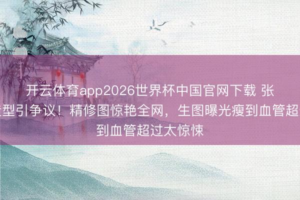 开云体育app2026世界杯中国官网下载 张敏抹胸造型引争议！精修图惊艳全网，生图曝光瘦到血管超过太惊悚